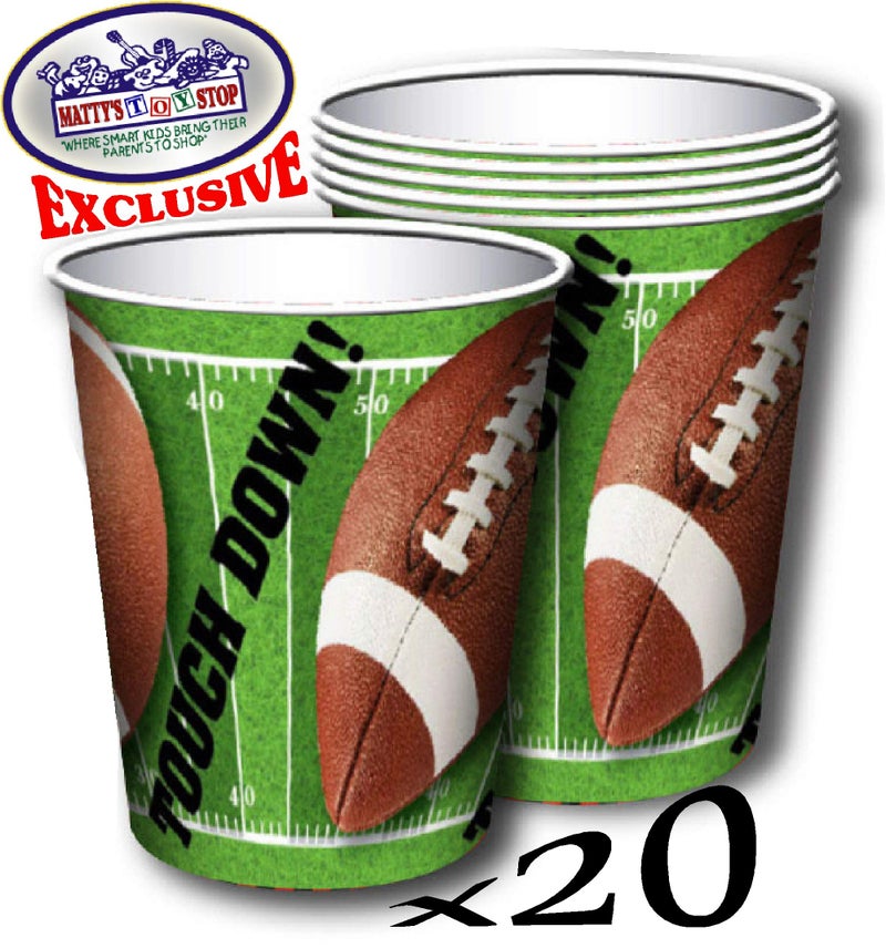 Matty's Toy Stop Deluxe Football Theme Party Supplies Set for 20 People, Includes 20 Large Plates, 20 Small Plates, 20 Napkins, 20 Cups & 2 Table Covers - Perfect for Gameday or Birthday (82 Pieces Total) - Image 5